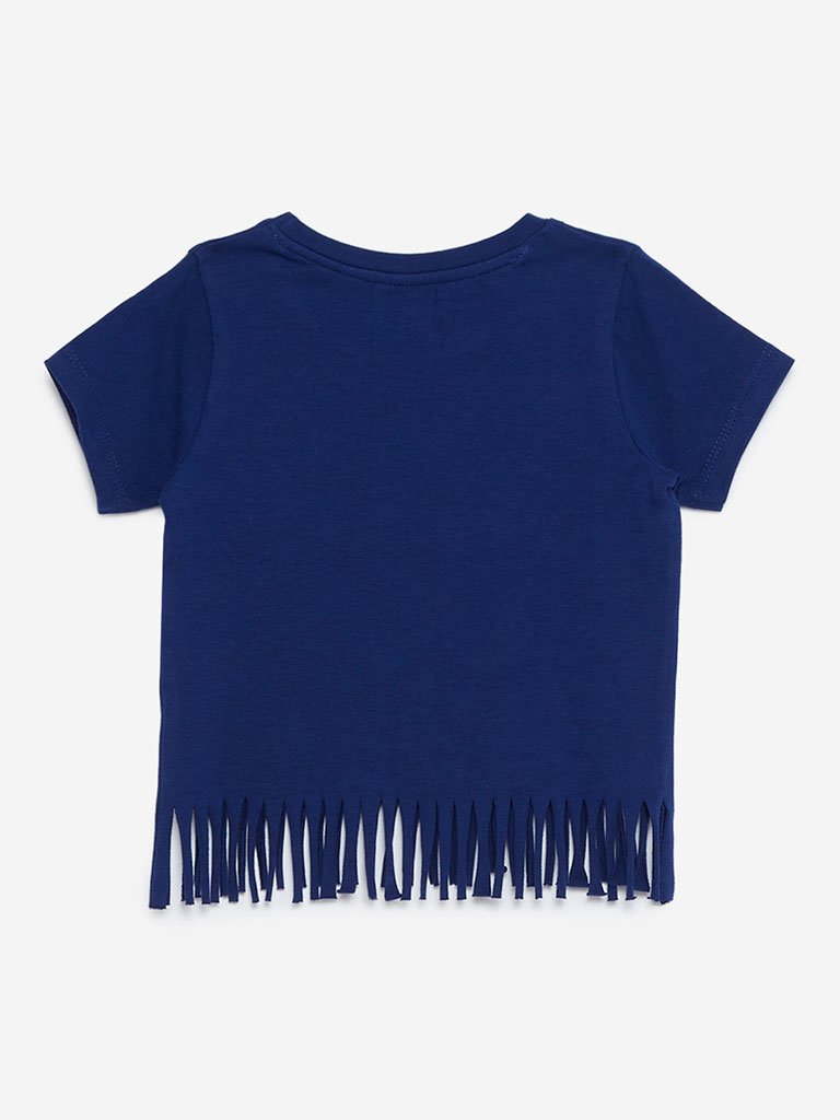 HOP Kids Blue Pizza Pattern Frida Top