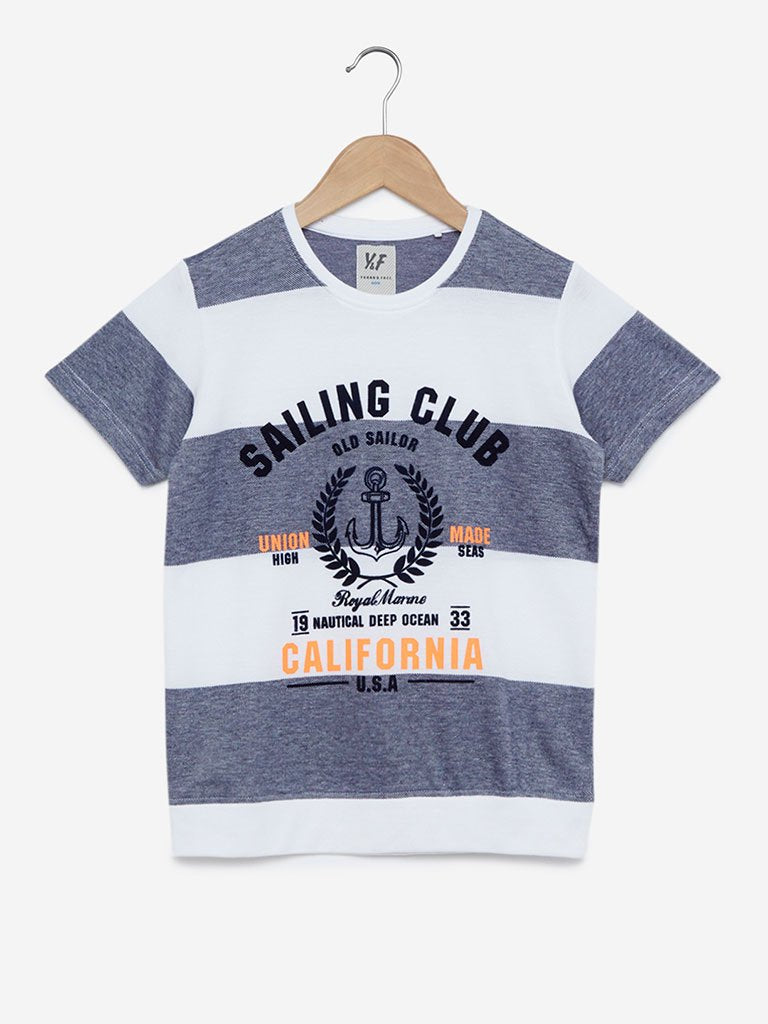 Y&F Kids Multicolour Sailboat Crewneck T-Shirt