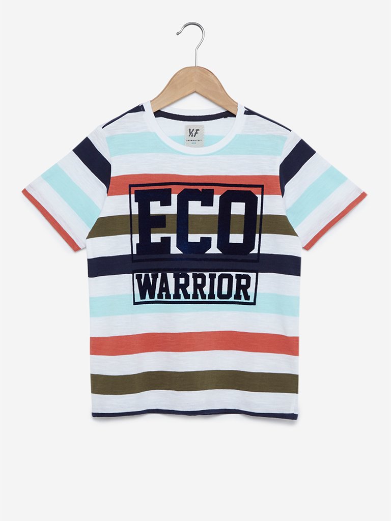Y&F Kids Multicolour Eco Warrior Crewneck T-Shirt