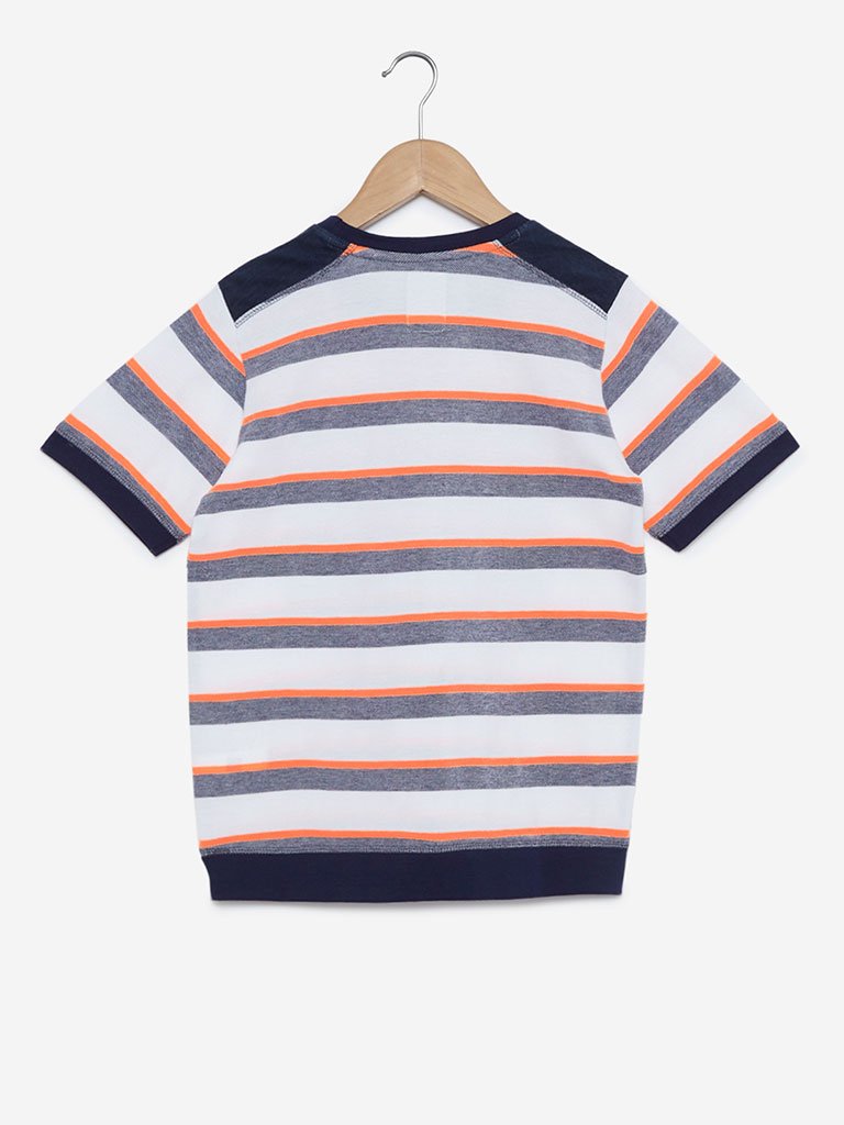 Y&F Kids Multicolour Ahoy Mate Crewneck T-Shirt