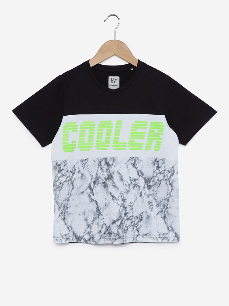 Y&F Kids Black Cooler Crewneck T-Shirt