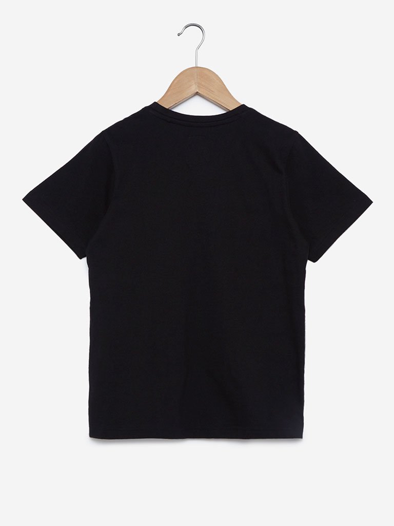Y&F Kids Black Cooler Crewneck T-Shirt