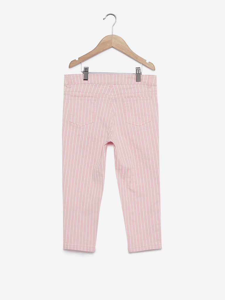 Y&F Kids Light Pink Cropped Jeans