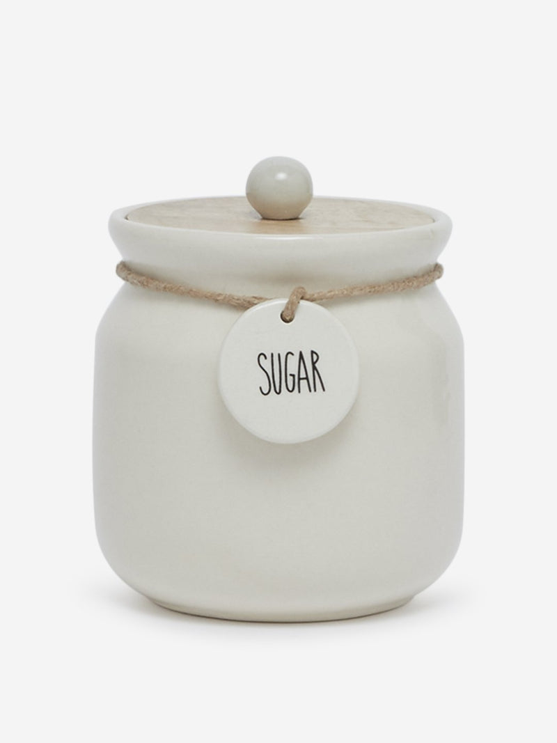 Westside Home Off-White Sugar Jar