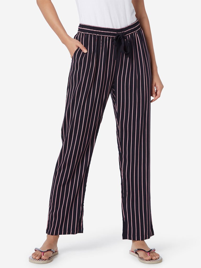 Wunderlove Navy Striped Pyjamas