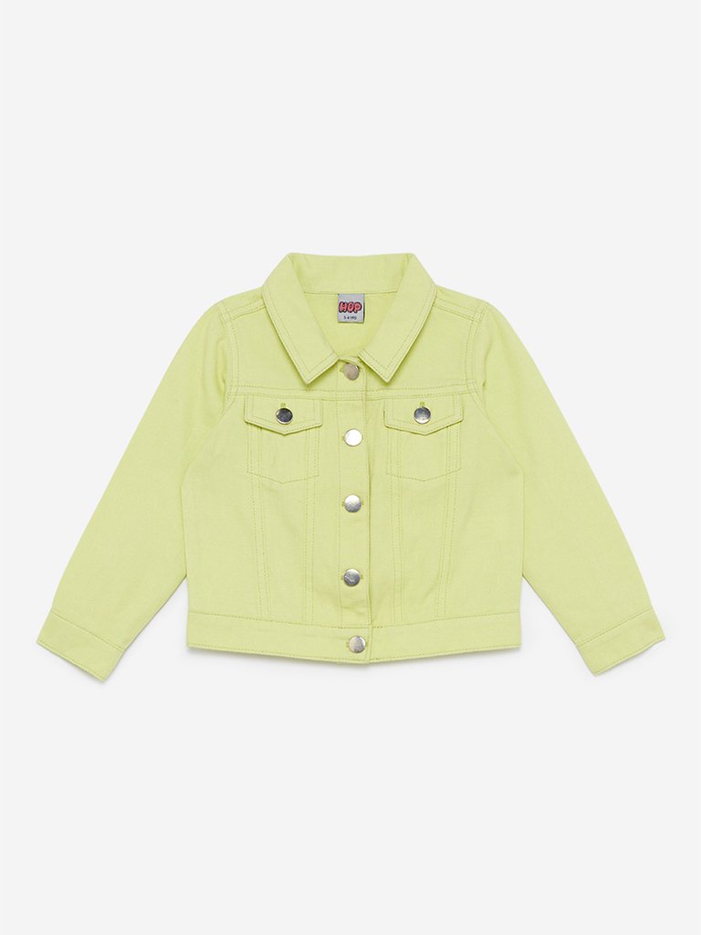 HOP Kids Lime Pure-Cotton Jacket
