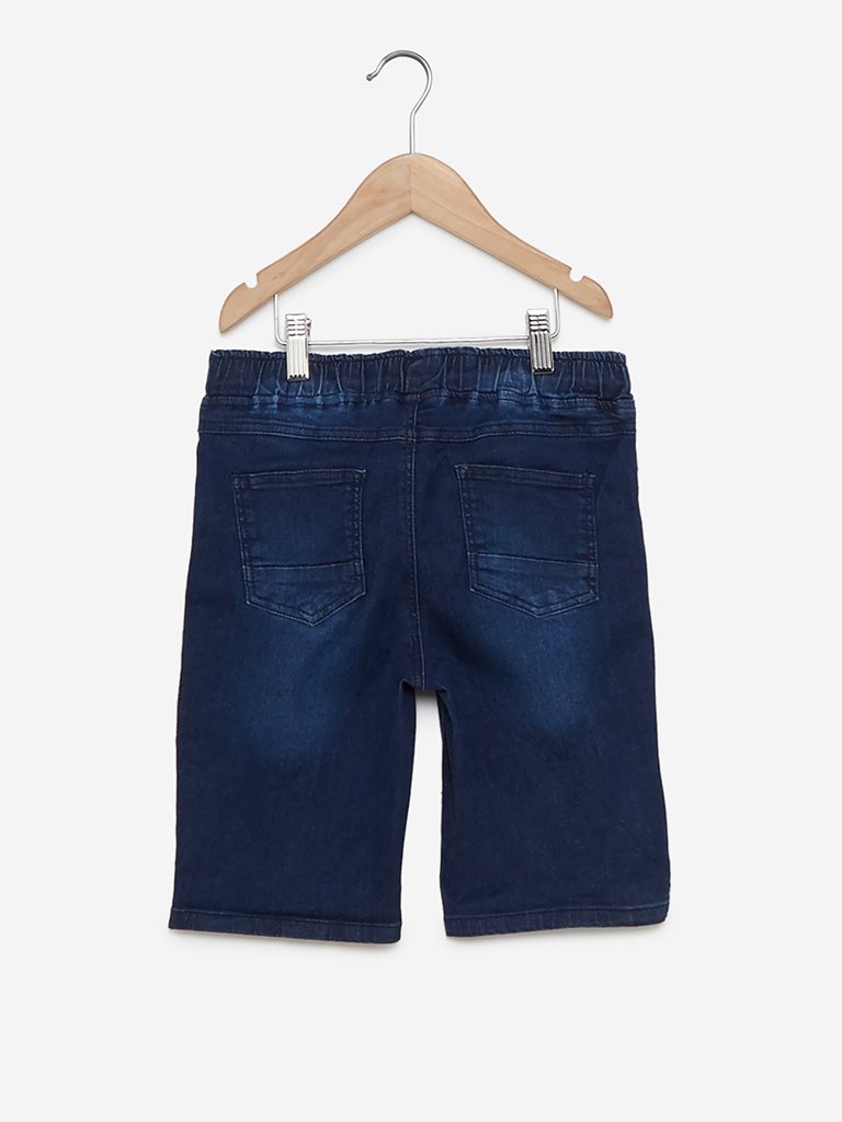 Y&F Kids Dark Blue Denim Spencer Shorts