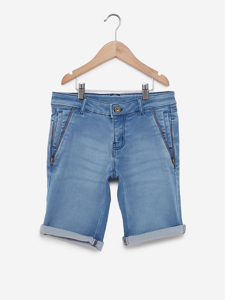 Y&F Kids Light Blue Wayne Shorts