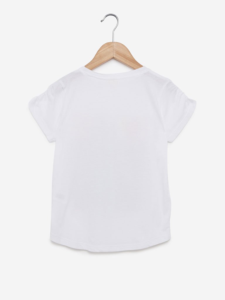 Y&F Kids White Endless Crewneck T-Shirt
