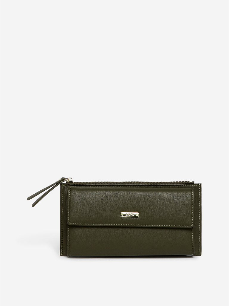 LOV Olive Faux Leather Wallet