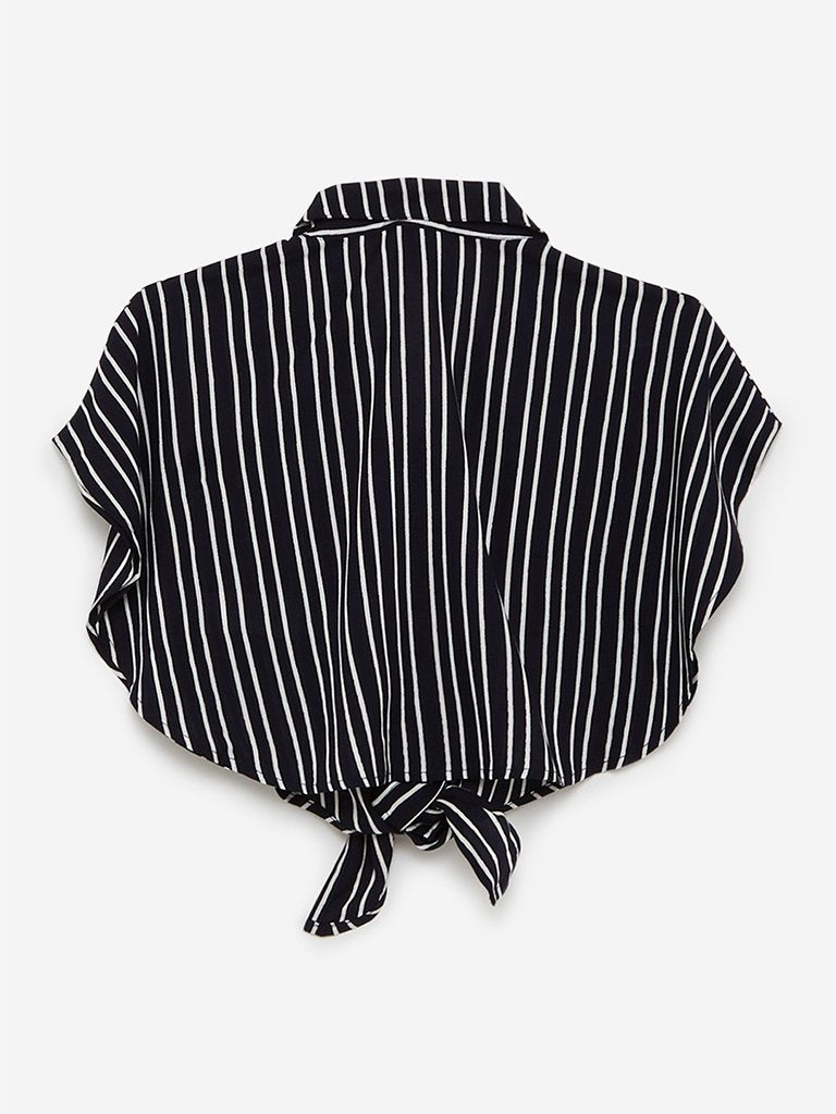 HOP Kids Navy Striped Twinkle Top