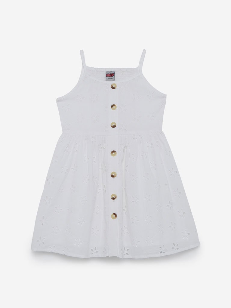 HOP Kids White Floral Dress
