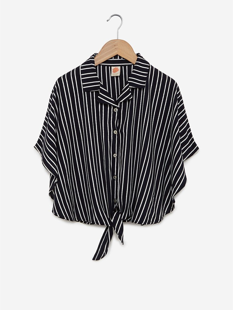 Y&F Kids Navy Striped Twinkle Top