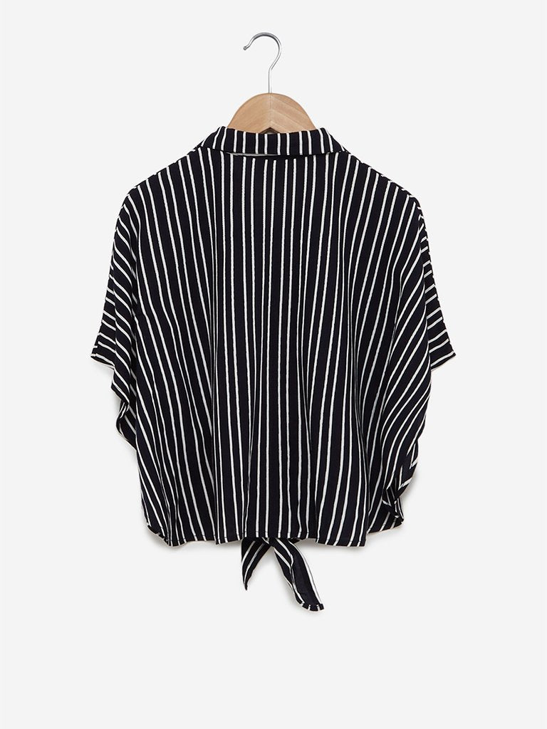 Y&F Kids Navy Striped Twinkle Top