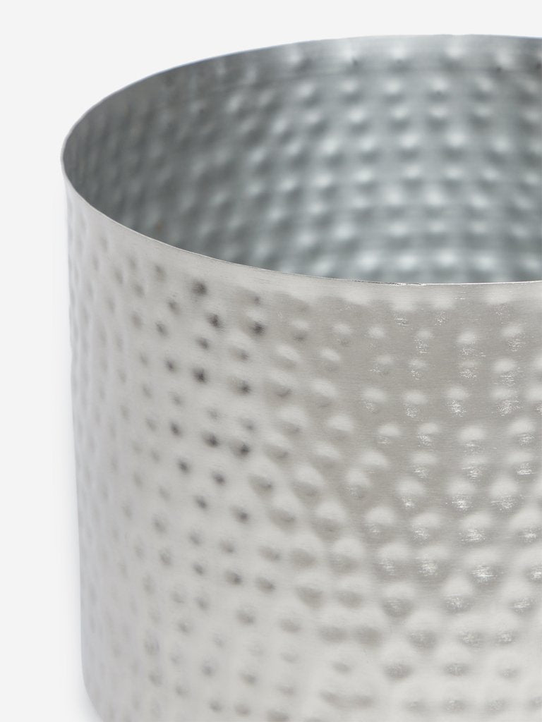 Westside Home Silver Textured Planter