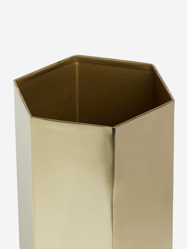 Westside Home Gold Hexagonal Small Vase
