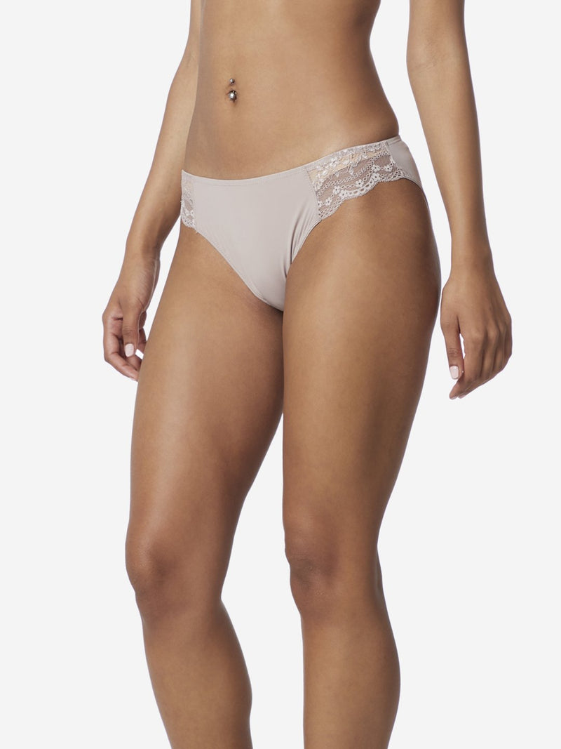 Wunderlove Light Taupe Lace Hi-Leg Alexa Briefs