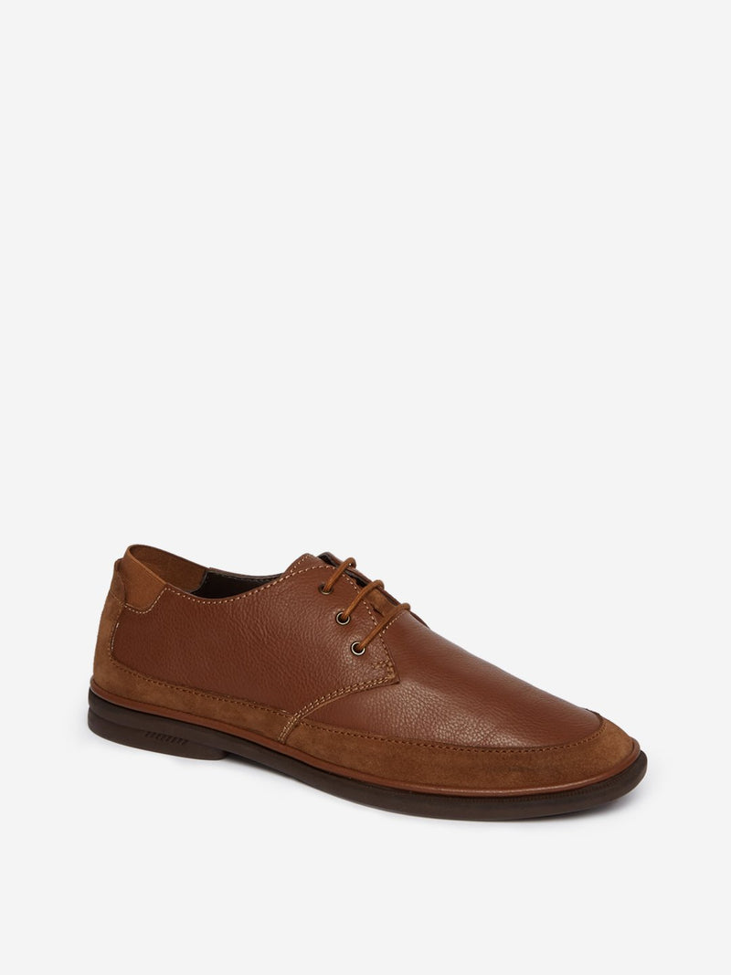 SOLEPLAY Tan Lace-Up Derby Shoes