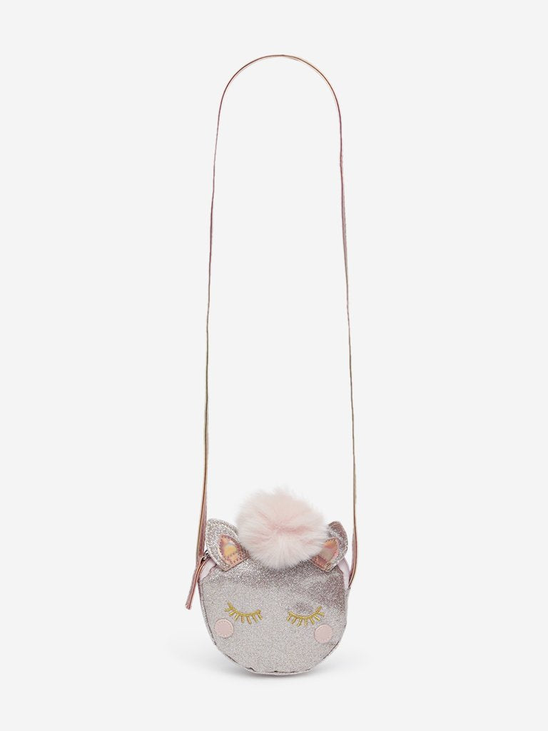 HOP Kids Rose-Gold Unicorn Sling Bag