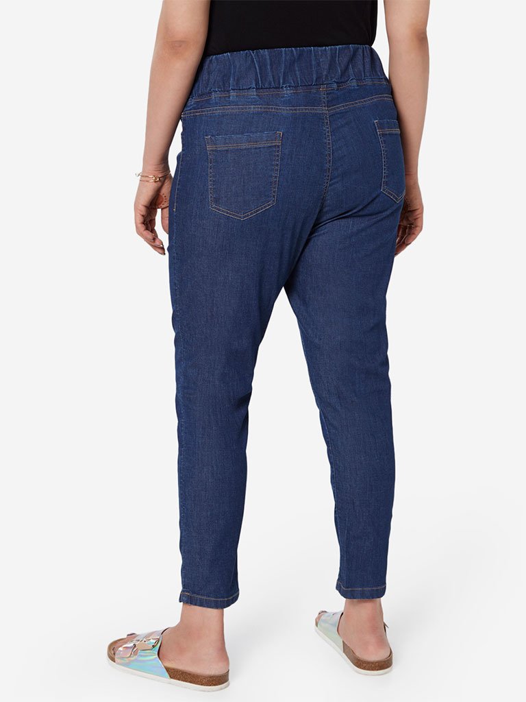 Gia Curve Blue Cropped Jeggings