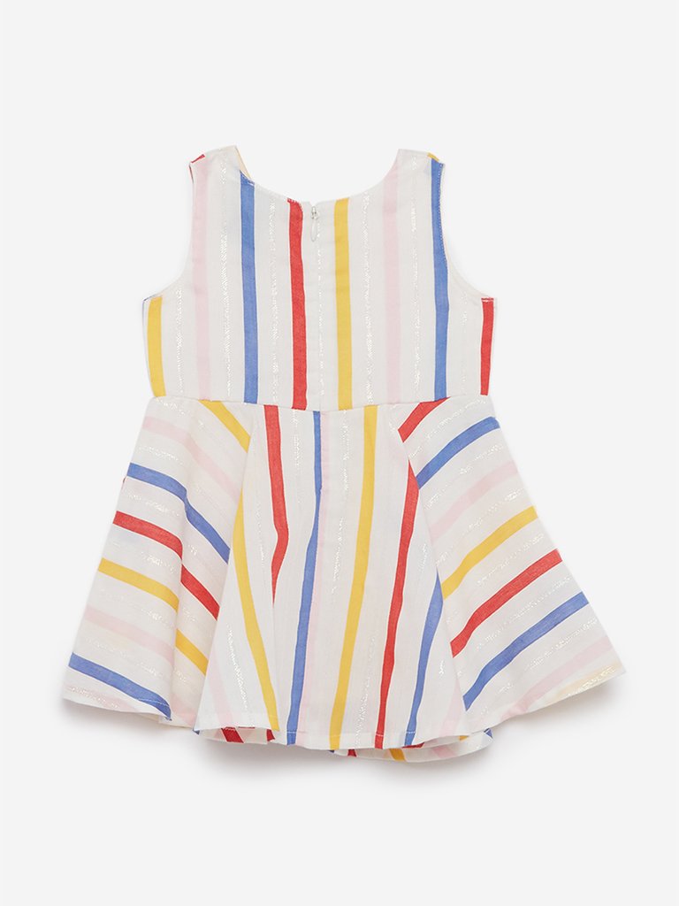 Baby HOP White Striped Andrea Dress