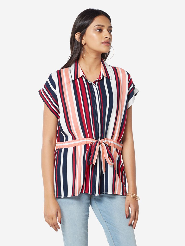 LOV Multicolour Striped Renita Top