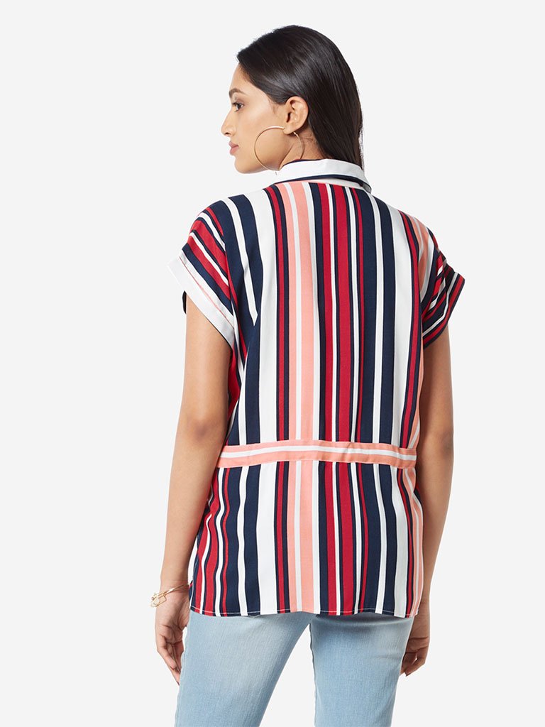 LOV Multicolour Striped Renita Top