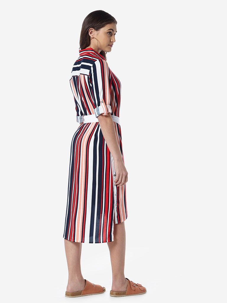 LOV Multicolour Christine High-Low Shirtdress