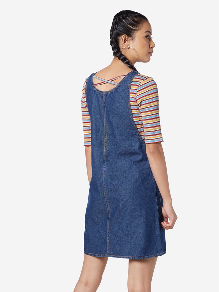 Nuon Blue Bill Denim Pinafore