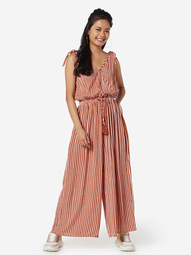 Nuon Tan Keith Striped Jumpsuit