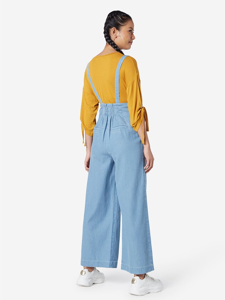 Nuon Blue Denim Flared Pants