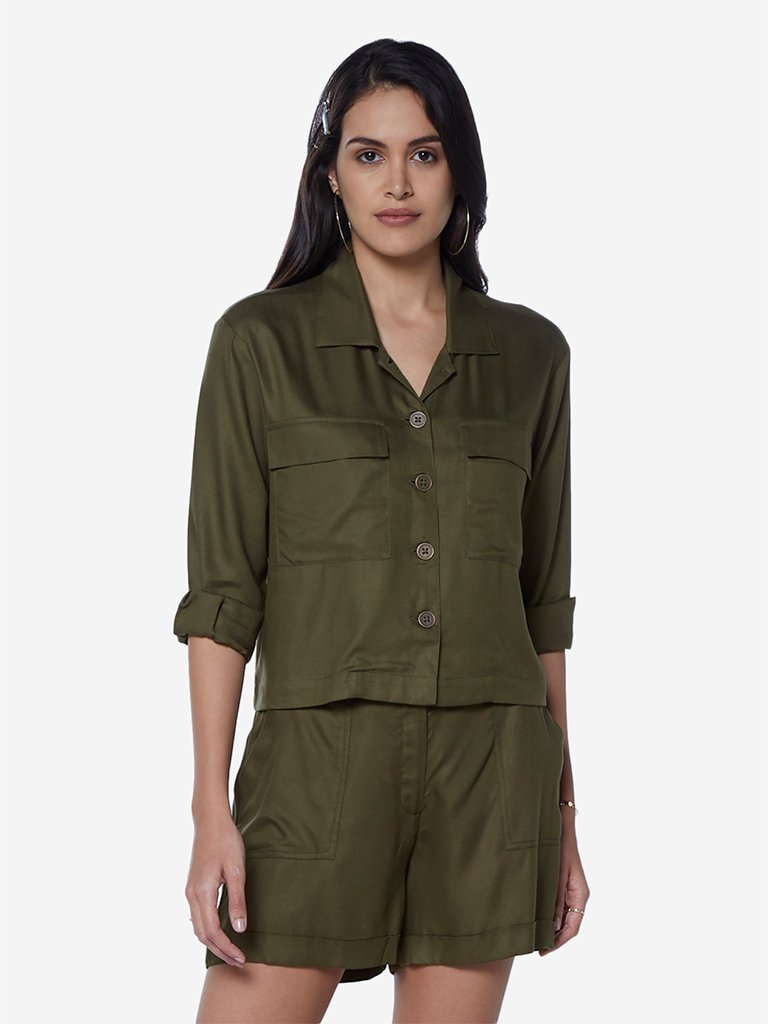 LOV Olive Rachel Casual Shirt