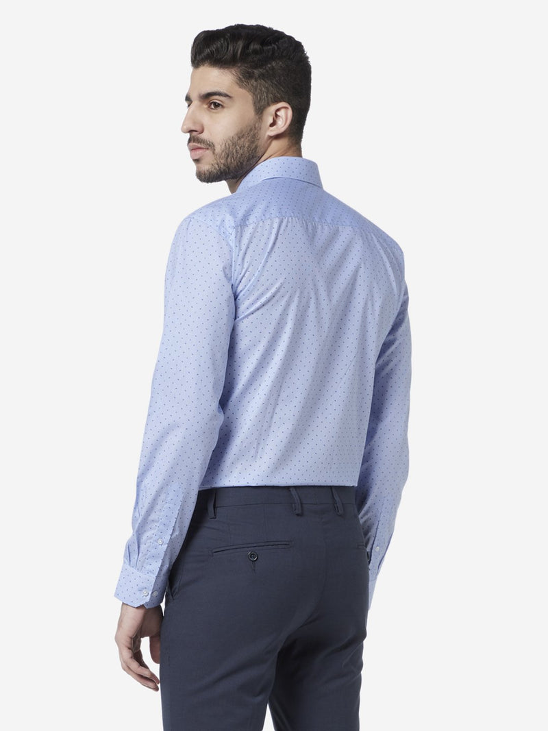 WES Formals Light Blue Relaxed Fit Shirt