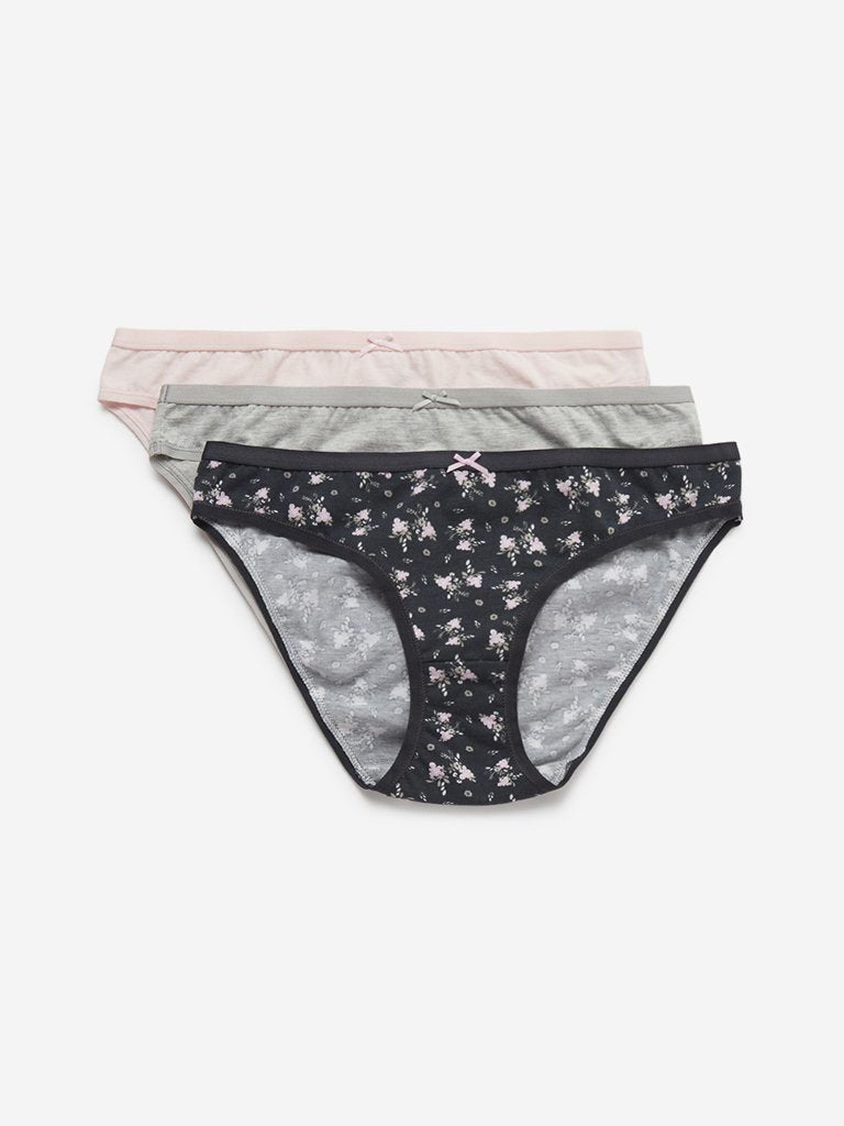 Wunderlove Pink Bikini Briefs Pack of Three