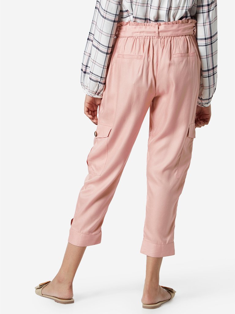 LOV Peach Bonnie Pants With Belt