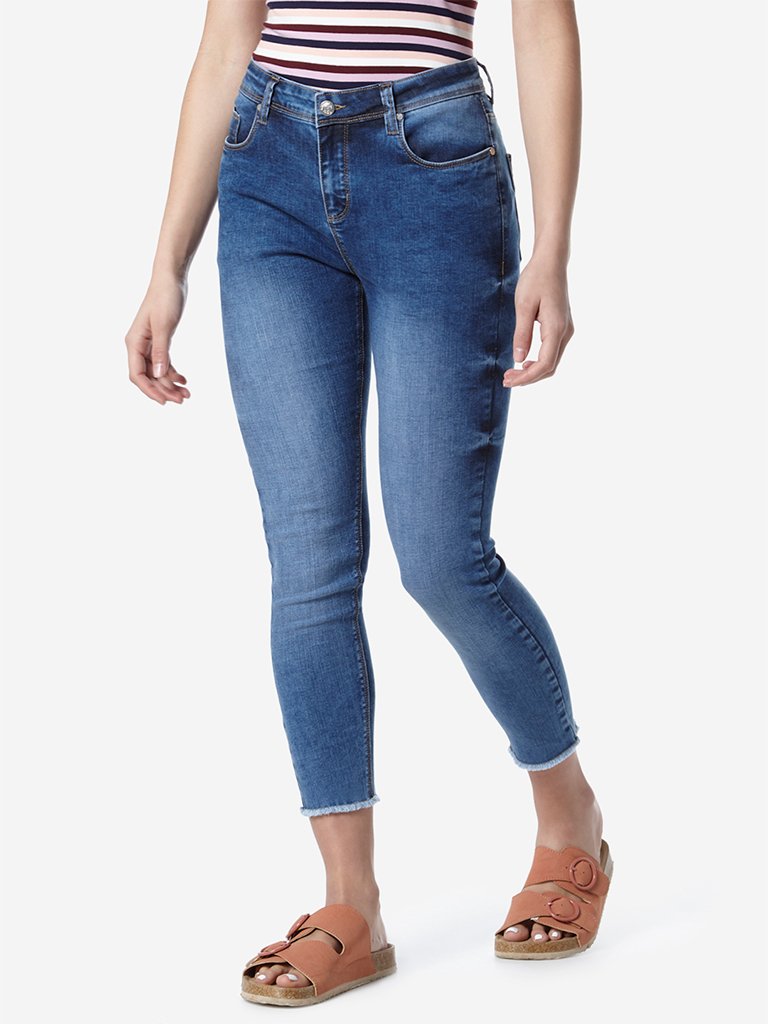 LOV Blue Sam Cropped Denim Jeans