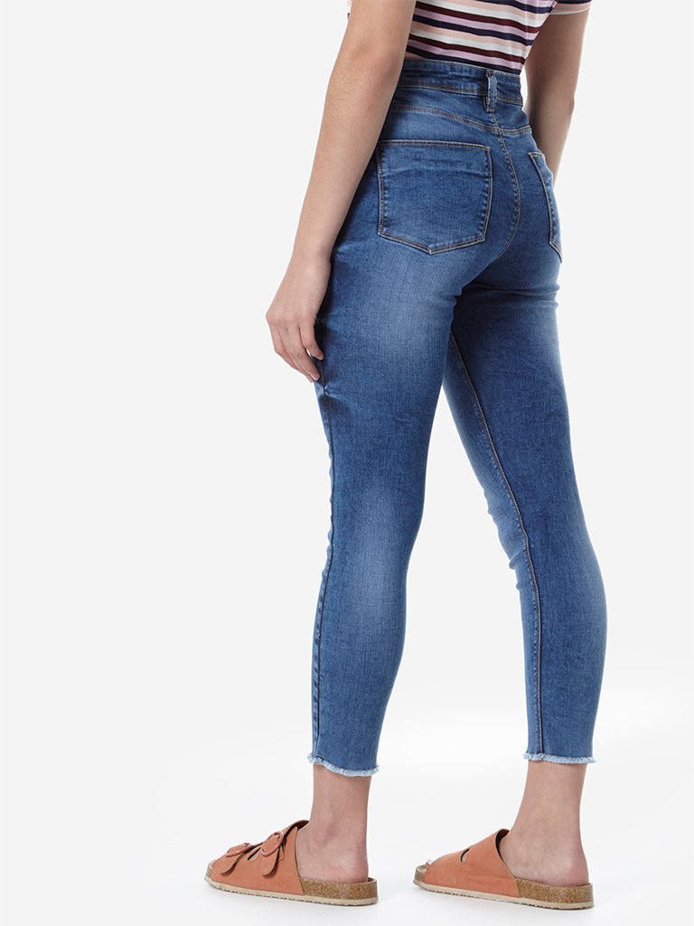 LOV Blue Sam Cropped Denim Jeans