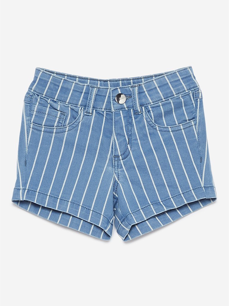 HOP Kids Blue Striped Shorts