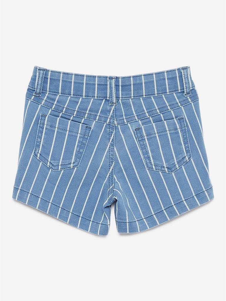 HOP Kids Blue Striped Shorts