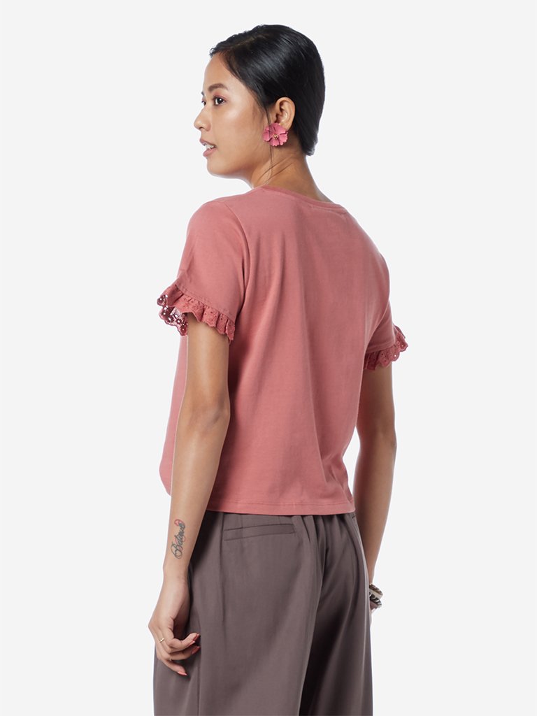 Bombay Paisley Persian Rose Cutout T-Shirt