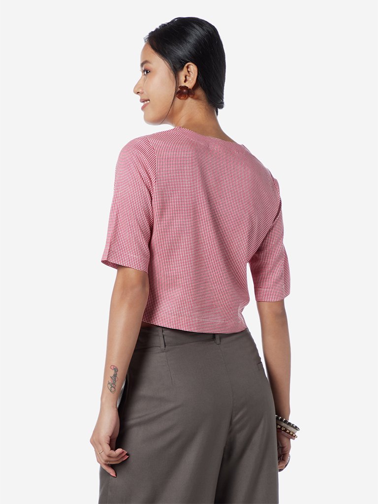 Bombay Paisley Red Printed Crop-Top