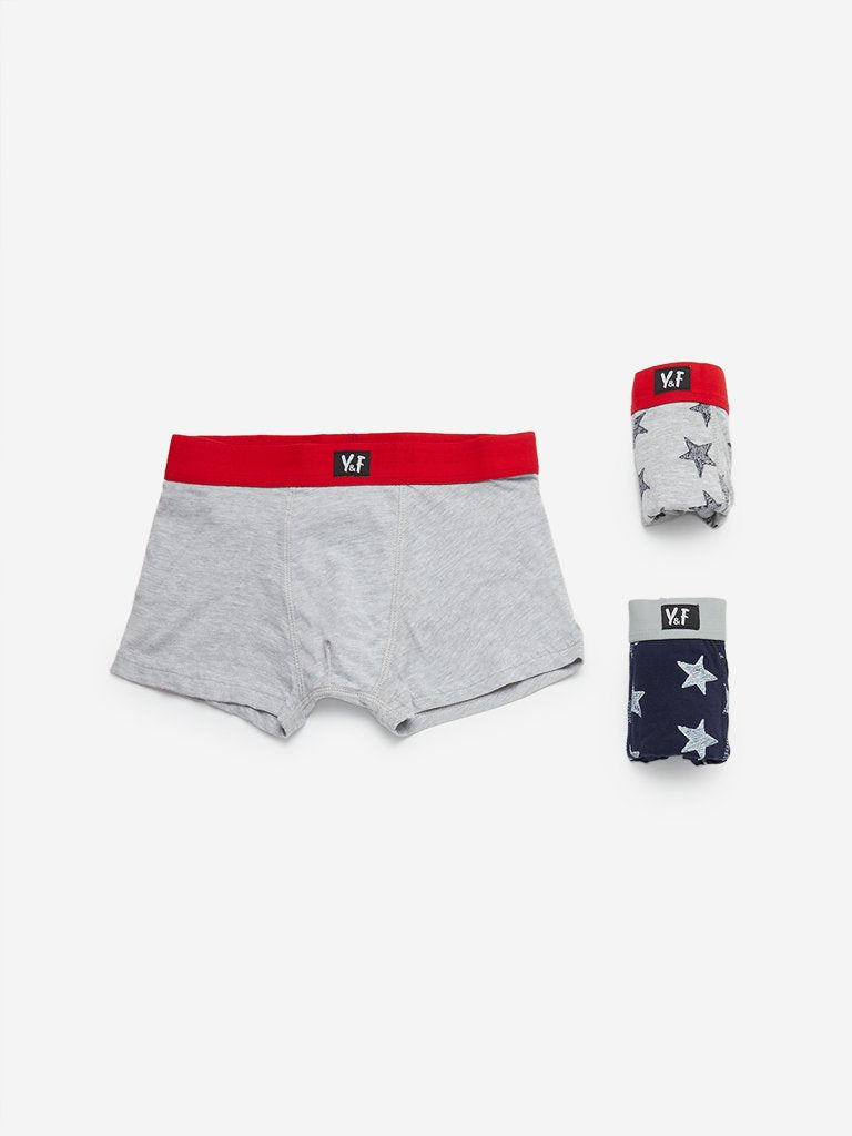 Y&F Kids Grey Boy Shorts Pack Of Three