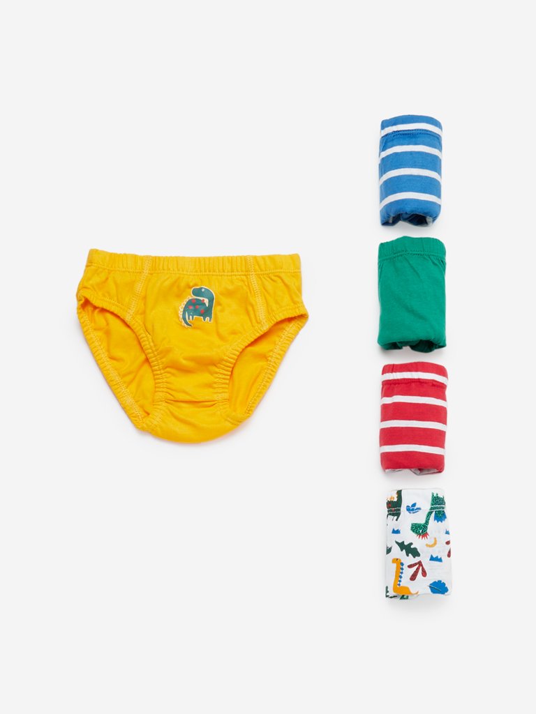 HOP Kids Multicolour Boys Briefs Pack Of Five