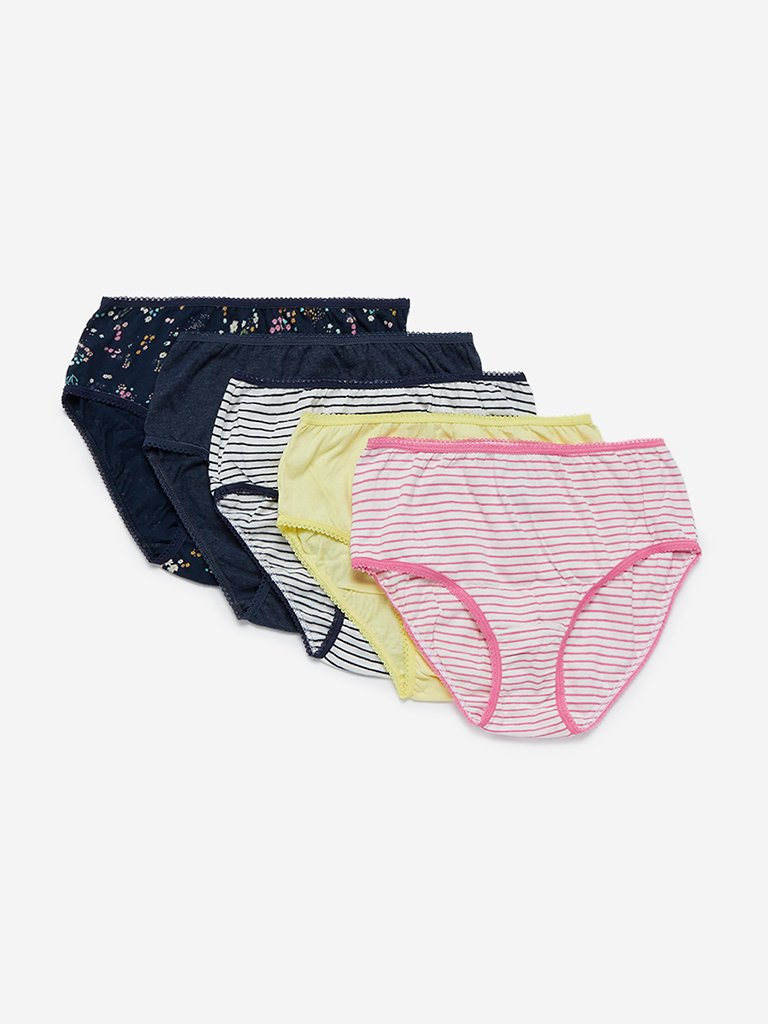 Y&F Kids Navy Briefs Pack Of Five