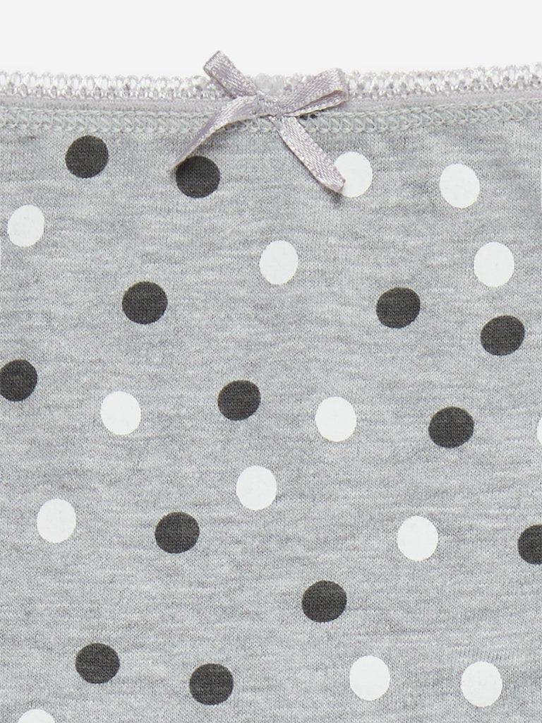 Wunderlove Grey Bikini Briefs Set of Four
