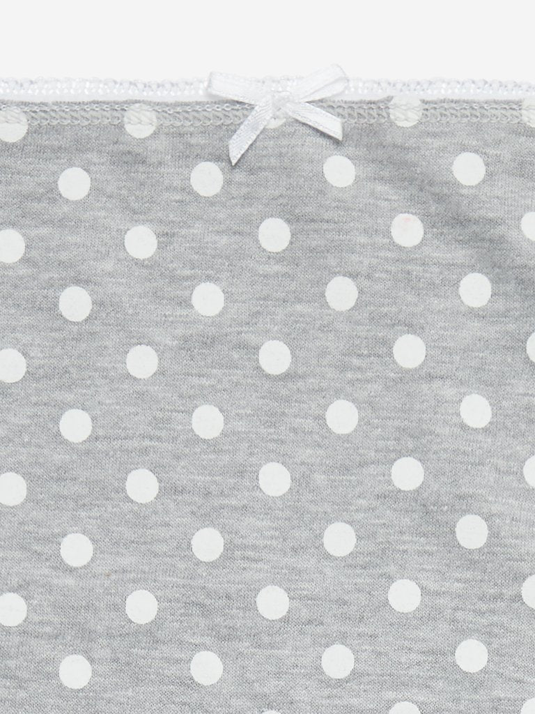 Wunderlove Grey Hi-Leg Briefs Set of Four