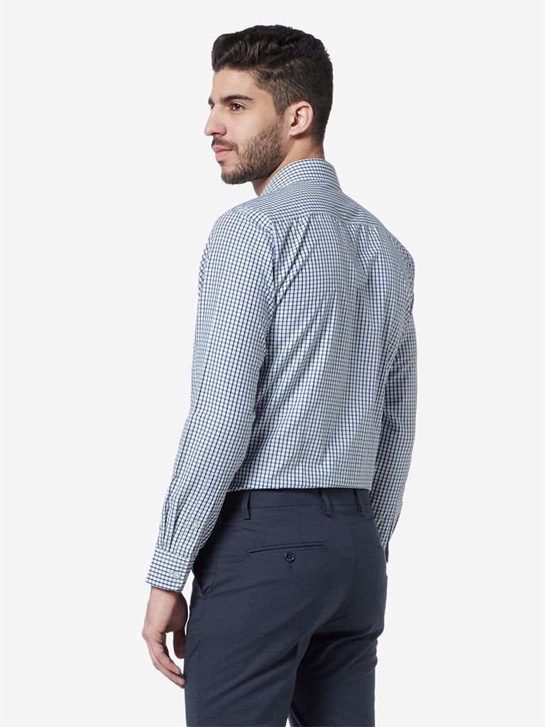 WES Formals Multicolour Check Relaxed Fit Shirt