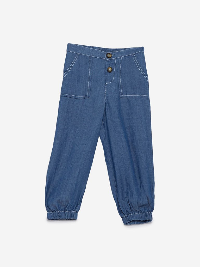 HOP Kids Blue Chambray Joggers