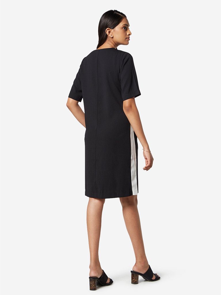 Wardrobe Black V-Neck Tressa Dress