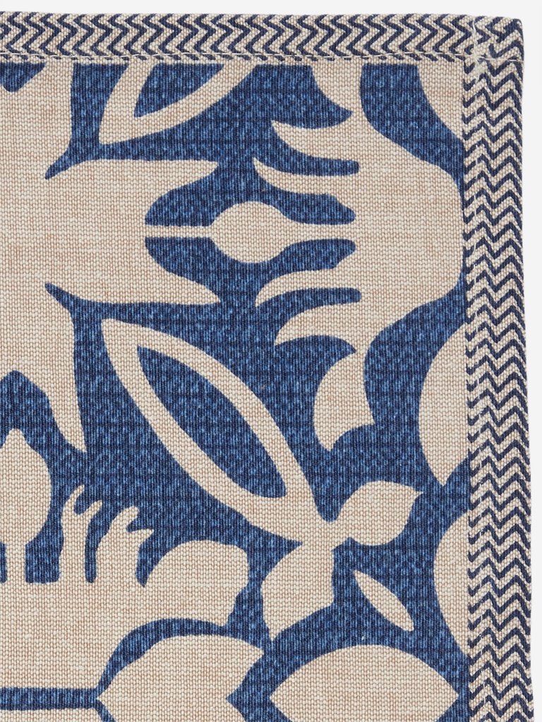 Westside Home Indigo 138TC Floral Print Placemat Set Of Six